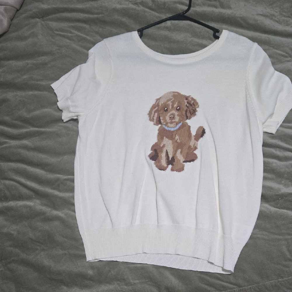Gilli Cream Dog Print Pet Sweater